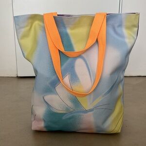New Drunk Elephant Colorful Butterfly Tote Bag with Shoulder & Elbow Straps
